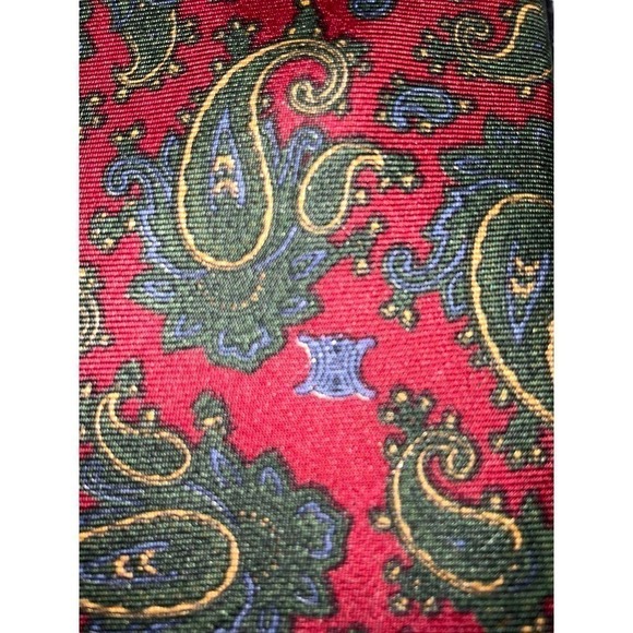 CELINE PARIS MEN’S 100% SILK PAISLEY TIE - Picture 3 of 9